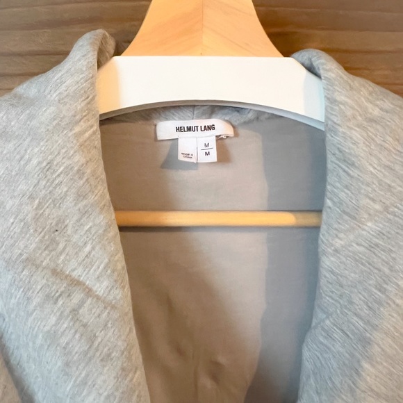 Helmut Lang Grey Modal “Villous” Knit Moto Jacket M - Picture 4 of 12